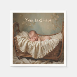 Baby in der Wiege Serviette