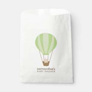 Baby in Green Balloon Babydusche Geschenktütchen