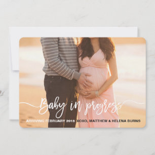 Baby in Progress-Ankündigung Ankündigung