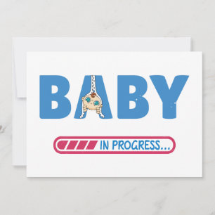 Baby in progress Visitenkarte Einladung