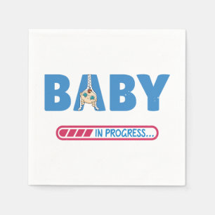 Baby in progress Visitenkarte Serviette