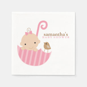 Baby in rosa Umbrella Baby Dusche Serviette