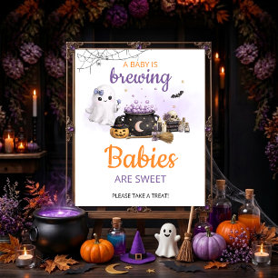 Baby is am Brauen Halloween Babys sind süß Schild