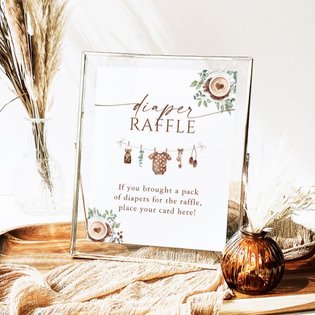 Baby Is Brewing Coffee Baby Shower Diaper Raffle  Poster (Von Creator hochgeladen)