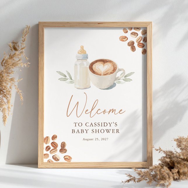Baby is Brewing Coffee Baby Shower Welcome Sign Poster (Von Creator hochgeladen)