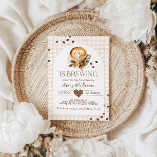 Baby is Brewing Coffee Bean Thema Baby Shower Einladung