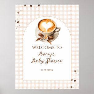 Baby is Brewing Coffee Bean Thema Baby Shower Poster