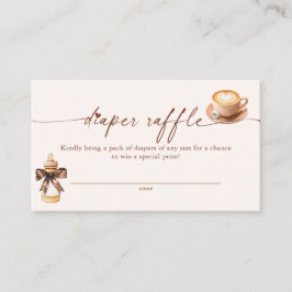 Baby Is Brewing Coffee Diaper Raffle Card Begleitkarte