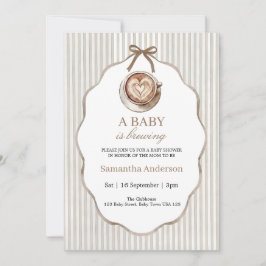 Baby Is Brewing Coffee Shower Invitation Einladung