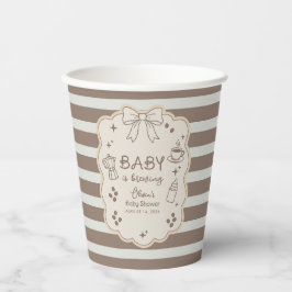 Baby is Brewing Espresso Coffee Cafe Baby Shower Pappbecher