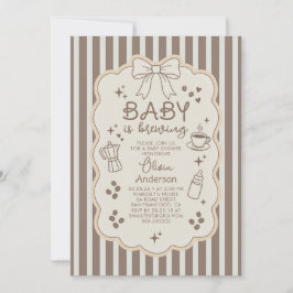 Baby is Brewing Espresso Coffee Party Baby Shower Einladung