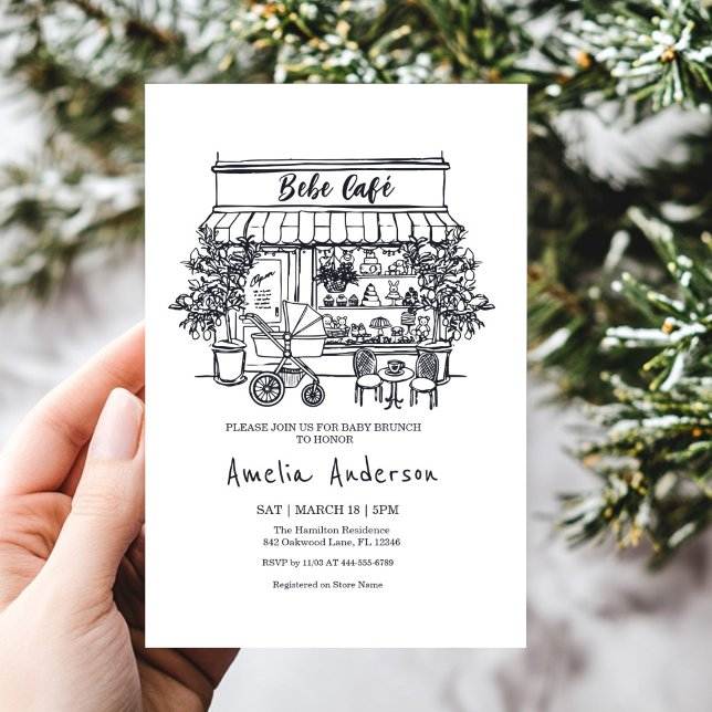  baby is brewing Home cafe themed BABY Shower Einladung (Von Creator hochgeladen)