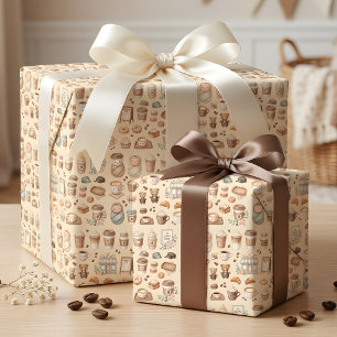Baby Is Brewing Kaffee Baby Shower Geschenkpapier
