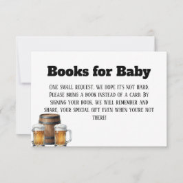 Baby is Brewing Rustikale Bring-ein-Buch-Baby-Part Dankeskarte