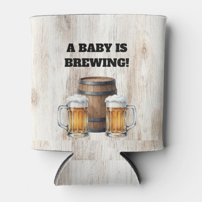 Baby is Brewing Rustikale Co-Ed Dusche Dosenkühler (Vorderseite)
