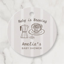 Baby is Brewing Streifen Baby Shower