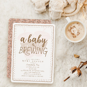 Baby is Brewing To Go Coffee Cups Baby Shower Einladung