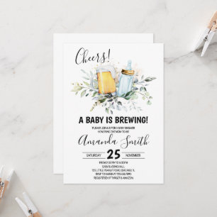 Baby ist am Brauen Baby Shower Einladung