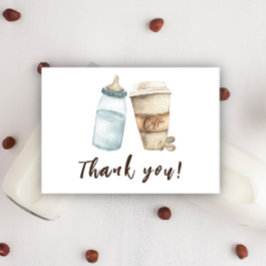 Baby ist Break Flasche Kaffee Danke