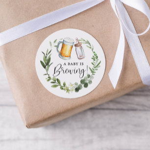Baby ist Brewing Classic Round Sticker