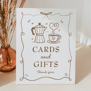 Baby ist das Brechen von Karten und Geschenken Zei Sockelschild