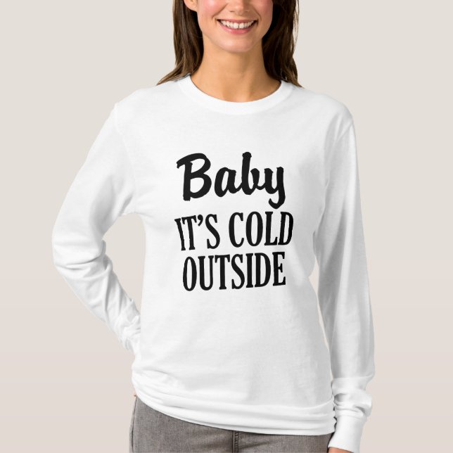 Baby ist es die Strickjacke der lustigen Frauen T-Shirt (Vorderseite)
