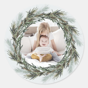 Baby ist es kalte äußere Feiertagsaufkleber Runder Aufkleber