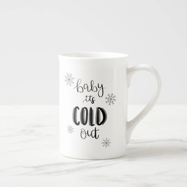Baby ist es kalte heraus Winter-Tasse Prozellantasse (Rechts)