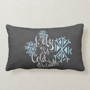 Baby ist es kaltes äußeres Schneeflocke-Kissen Lendenkissen