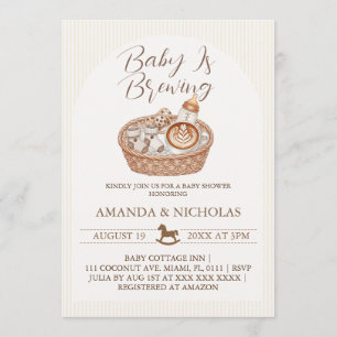 Baby ist im Anflug Baby Shower Gestreift Einladung