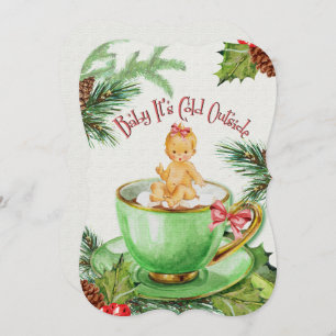 Baby ist kalt draußen  Einladung zur Kinderdusche