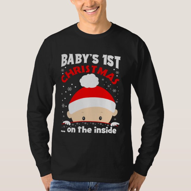 Baby It s Christmas On The Inside Cute Christmas B T-Shirt (Vorderseite)