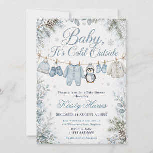 Baby It’s Cold Outside Baby Shower Einladung