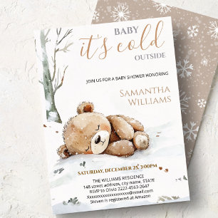Baby It’s Cold Outside Bär Baby Shower Einladung