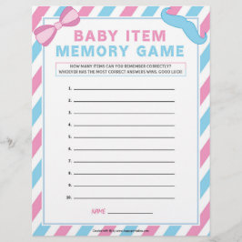 Baby-Item-Memory-Spiel [Genom-Überraschung] Briefbogen