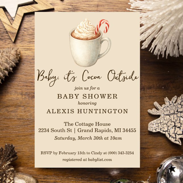Baby, it's Cocoa Outside Baby Shower Invitation Einladung (Von Creator hochgeladen)