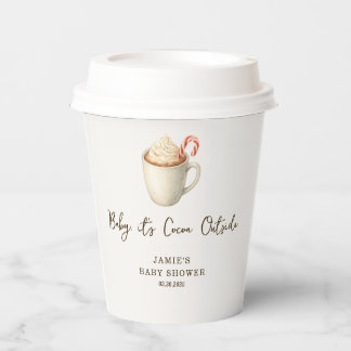 Baby, It's Cocoa Outside Baby Shower Paper Cups Pappbecher