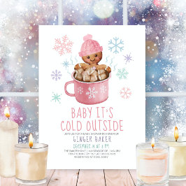 Baby It's Cold Cookies & Cocoa Girl Baby Shower Einladung