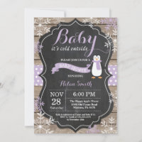 Baby its Cold Outdoor Pinguin Girl Baby Shower