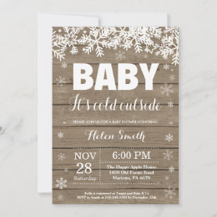 Baby its Cold Outdoor Snowflake Baby Shower Einladung