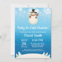Baby its Cold Outdoor Winter Snowman Baby Shower