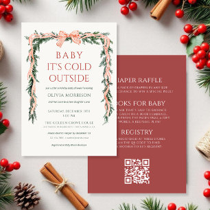 Baby It's Cold Outside Alles-in-Einem-Baby-Shower Einladung
