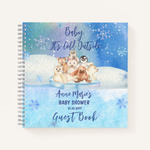 Baby It's Cold Outside Arctic Animals Baby Shower Notizbuch