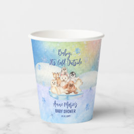 Baby It's Cold Outside Arctic Animals Baby Shower Pappbecher