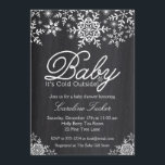 Baby It's Cold Outside Baby Dusche auf Chalkboard Einladung<br><div class="desc">Diese Einladung ist in unseren Schneeflocken auf Chalkboard Babydusche Thema, ideal für eine geschlechtsneutrale Babydusche während der Winter- oder Weihnachtszeit! Zusätzliche Farbschemata und Versionen dieses Designs sind in unserem Shop erhältlich, sowie Koordinierungsartikel. Kontaktieren Sie uns, wenn Sie dieses Design auf ein bestimmtes Produkt angewendet haben! Vielen Dank, dass Sie sich...</div>