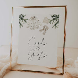 Baby It's Cold Outside Baby Duschkarten & Geschenk Poster