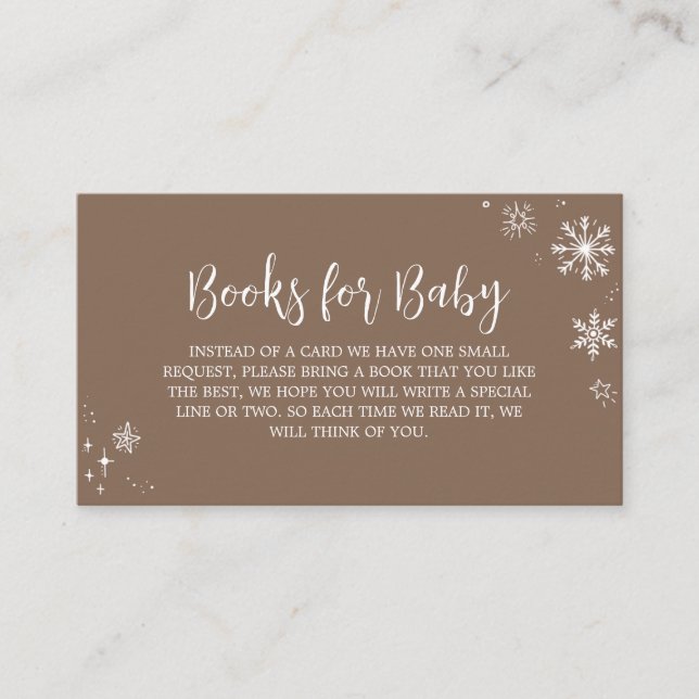 Baby It's Cold Outside Baby Shower Books for Baby Begleitkarte (Vorderseite)