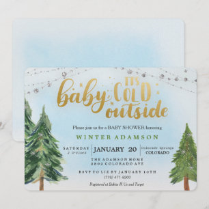 Baby It's Cold Outside Baby Shower Einladung