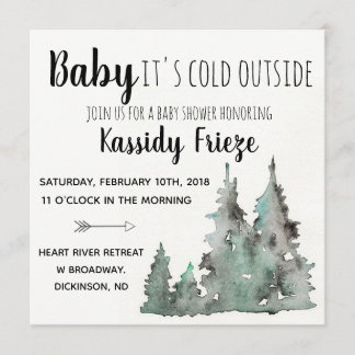 Baby It's Cold Outside Baby Shower Einladungen