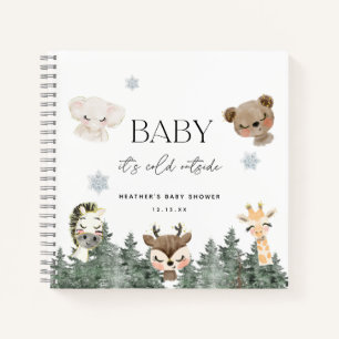 Baby It's Cold Outside Baby Shower Gästebuch Notizbuch